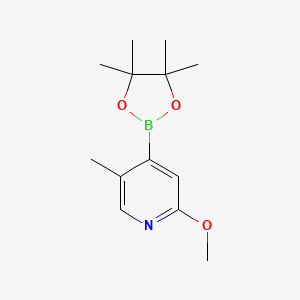molecular formula C13H20BNO3 B15332715 2-Methoxy-5-methyl-4-(4,4,5,5-tetramethyl-1,3,2-dioxaborolan-2-yl)pyridine 
