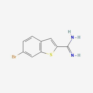 molecular formula C9H7BrN2S B15332956 6-Bromobenzo[b]thiophene-2-carboximidamide 