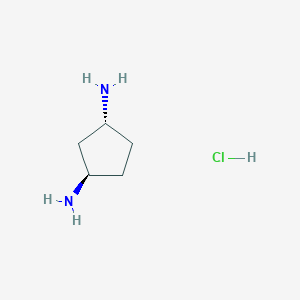 molecular formula C5H13ClN2 B15333155 trans-Cyclopentane-1,3-diamine hydrochloride 