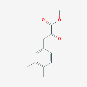 molecular formula C12H14O3 B15333162 Methyl 3-(3,4-dimethylphenyl)-2-oxopropanoate 