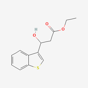molecular formula C13H14O3S B15333187 Ethyl 3-(3-Benzothienyl)-3-hydroxypropanoate 