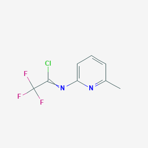 molecular formula C8H6ClF3N2 B15333372 2,2,2-Trifluoro-N-(6-methyl-2-pyridyl)acetimidoyl Chloride 