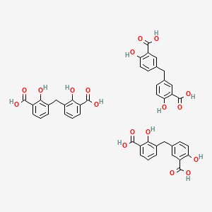 molecular formula C45H36O18 B15333596 Methylenedisalicyclic acid (mixture of isomers) 