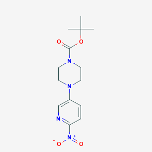 molecular formula C14H20N4O4 B153338 Tert-butyl 4-(6-nitropyridin-3-yl)piperazine-1-carboxylate CAS No. 571189-16-7