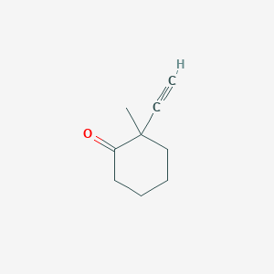 molecular formula C9H12O B15334128 2-Ethynyl-2-methyl-cyclohexanone 