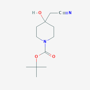 molecular formula C12H20N2O3 B153346 叔丁基-4-(氰基甲基)-4-羟基哌啶-1-羧酸酯 CAS No. 774609-73-3