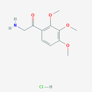 molecular formula C11H16ClNO4 B15334762 2-Amino-1-(2,3,4-trimethoxyphenyl)ethanone Hydrochloride 