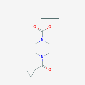 molecular formula C13H22N2O3 B153348 Tert-butyl 4-(cyclopropanecarbonyl)piperazine-1-carboxylate CAS No. 414910-15-9