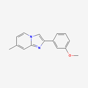 molecular formula C15H14N2O B15335028 2-(3-Methoxyphenyl)-7-methylimidazo[1,2-a]pyridine 