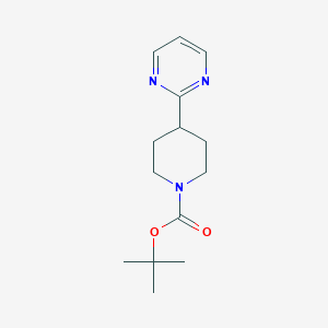 molecular formula C14H21N3O2 B153351 叔丁基4-(嘧啶-2-基)哌啶-1-羧酸酯 CAS No. 182416-05-3