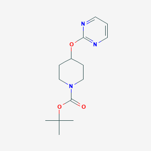 molecular formula C14H21N3O3 B153352 Tert-butyl 4-(pyrimidin-2-yloxy)piperidine-1-carboxylate CAS No. 412293-91-5