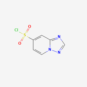 molecular formula C6H4ClN3O2S B15335233 [1,2,4]Triazolo[1,5-a]pyridine-7-sulfonyl chloride 