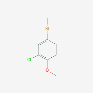 molecular formula C10H15ClOSi B15335275 2-Chloro-4-(trimethylsilyl)anisole 