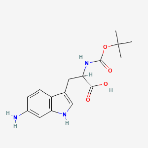molecular formula C16H21N3O4 B15335680 Boc-6-amino-L-tryptophan 