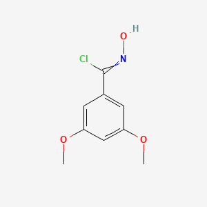 molecular formula C9H10ClNO3 B15335753 alpha-Chloro-3,5-dimethoxybenzaldoxime 