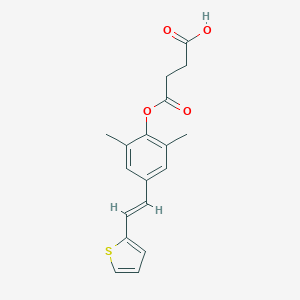 molecular formula C18H17O4S- B153359 2,6-Dimethyl-4-(2-(2-thienyl)ethenyl)phenyl succinate CAS No. 125722-33-0