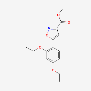 molecular formula C15H17NO5 B15335920 Methyl 5-(2,4-Diethoxyphenyl)isoxazole-3-carboxylate 
