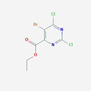 molecular formula C7H5BrCl2N2O2 B15336010 Ethyl 5-bromo-2,6-dichloropyrimidine-4-carboxylate 