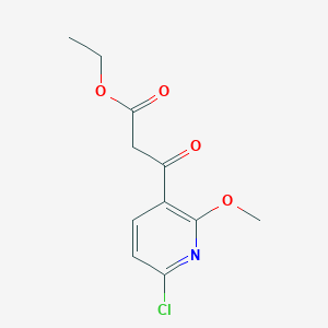 molecular formula C11H12ClNO4 B15336163 Ethyl 3-(6-chloro-2-methoxypyridin-3-yl)-3-oxopropanoate 