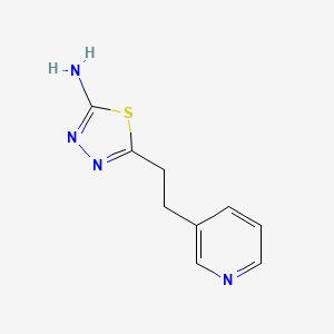 molecular formula C9H10N4S B15336166 2-Amino-5-[2-(3-pyridyl)ethyl]-1,3,4-thiadiazole 