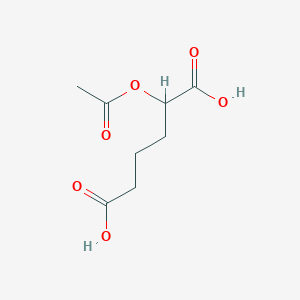 molecular formula C8H12O6 B15336183 2-Acetoxyhexanedioic acid 