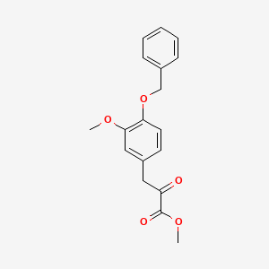 molecular formula C18H18O5 B15336594 Methyl 3-[4-(Benzyloxy)-3-methoxyphenyl]-2-oxopropanoate 
