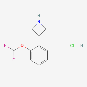 molecular formula C10H12ClF2NO B15336688 3-(2-(Difluoromethoxy)phenyl)azetidine hydrochloride 