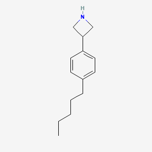 molecular formula C14H21N B15336870 3-(4-Pentylphenyl)azetidine 
