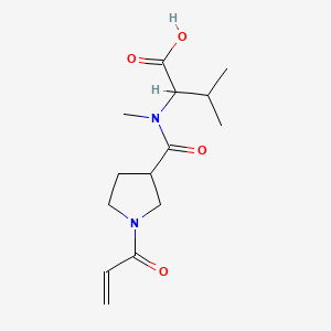 molecular formula C14H22N2O4 B15337016 N-[(S)-1-Acryloylpyrrolidine-3-carbonyl]-N-methyl-L-valine 