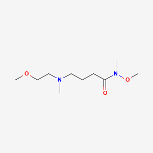 molecular formula C10H22N2O3 B15337059 N-Methoxy-4-[(2-methoxyethyl)(methyl)amino]-N-methylbutanamide 