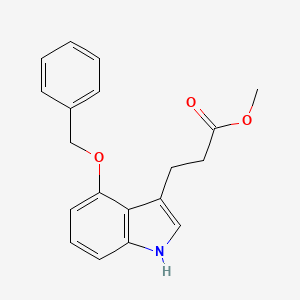 molecular formula C19H19NO3 B15337147 Methyl 3-[4-(Benzyloxy)-3-indolyl]propanoate 