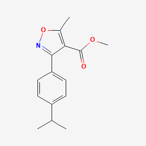 molecular formula C15H17NO3 B15337344 Methyl 3-(4-isopropylphenyl)-5-methylisoxazole-4-carboxylate 