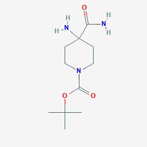 molecular formula C11H21N3O3 B153374 tert-Butyl 4-amino-4-carbamoylpiperidine-1-carboxylate CAS No. 288154-18-7