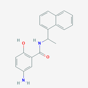 molecular formula C19H18N2O2 B15337445 5-Amino-2-hydroxy-N-[1-(1-naphthyl)ethyl]benzamide 