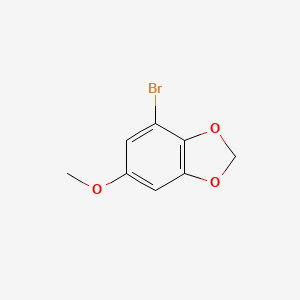 molecular formula C8H7BrO3 B15337575 4-Bromo-6-methoxy-1,3-benzodioxole CAS No. 55950-26-0