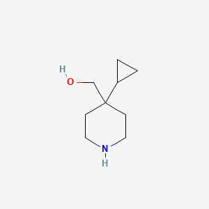 molecular formula C9H17NO B15337578 4-Cyclopropylpiperidine-4-methanol 