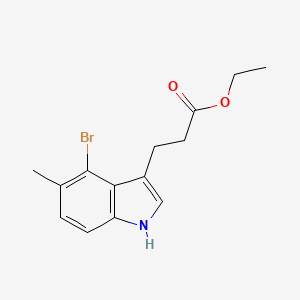 molecular formula C14H16BrNO2 B15337862 Ethyl 3-(4-Bromo-5-methyl-3-indolyl)propanoate 