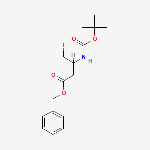 molecular formula C16H22INO4 B15337888 Benzyl 4-iodo-3-[(2-methylpropan-2-yl)oxycarbonylamino]butanoate 