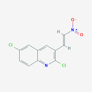 molecular formula C11H6Cl2N2O2 B15338276 E-2,6-Dichloro-3-(2-nitro)vinylquinoline 