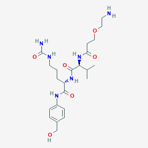 molecular formula C23H38N6O6 B15338515 NH2-PEG1-Val-Cit-PAB-OH 