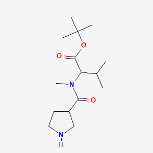 molecular formula C15H28N2O3 B15338551 N-Methyl-N-[(S)-pyrrolidine-3-carbonyl]-L-valine tert-Butyl Ester 