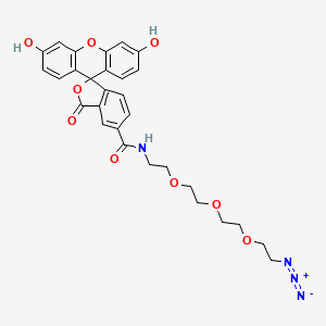 molecular formula C29H28N4O9 B15338569 Carboxy Fluorescein-PEG3-Azide 
