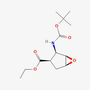 molecular formula C13H21NO5 B15338584 all-cis-2-tert-Butoxycarbonylamino-6-oxa-bicyclo[3.1.0]hexane-3-carboxylic acid ethyl ester 