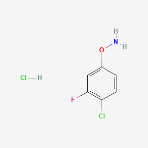 molecular formula C6H6Cl2FNO B15339003 O-(4-Chloro-3-fluorophenyl)hydroxylamine Hydrochloride 