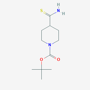 molecular formula C11H20N2O2S B153391 Tert-butyl 4-carbamothioylpiperidine-1-carboxylate CAS No. 214834-18-1
