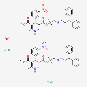 molecular formula C70H82Cl2N6O13 B15339232 Lercanidipine hcl hemihydrate 