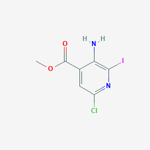 molecular formula C7H6ClIN2O2 B15339290 Methyl 3-amino-6-chloro-2-iodoisonicotinate 