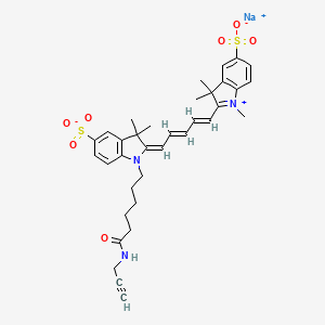 molecular formula C35H40N3NaO7S2 B15339407 DiSulfo-Cy5 alkyne 