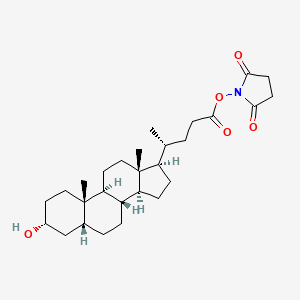 molecular formula C28H43NO5 B15339744 Lithocholyl-N-hydroxysuccinimide 