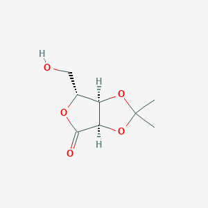 molecular formula C8H12O5 B015340 (3aR,6R,6aR)-6-(hydroxymethyl)-2,2-dimethyldihydrofuro[3,4-d][1,3]dioxol-4(3aH)-one CAS No. 30725-00-9